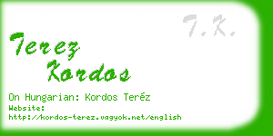 terez kordos business card